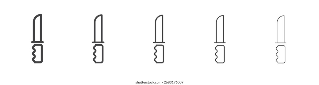 Icono de cuchillo Vector de ilustración de contorno