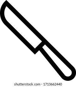 knife icon outline isolated vector illustration