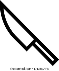 knife icon outline isolated vector illustration
