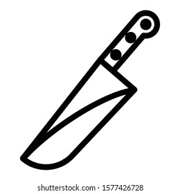 knife icon outline vector design