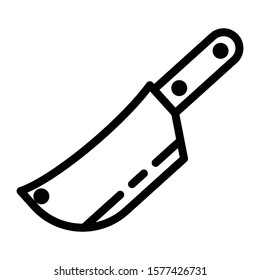 knife icon outline vector design