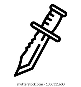 Knife icon. Outline knife vector icon for web design isolated on white background