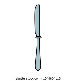 knife icon, over white background, vector illustration