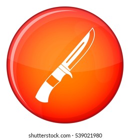 Knife icon in red circle isolated on white background vector illustration
