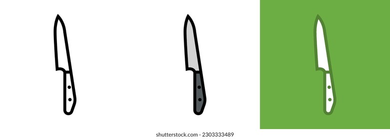 Knife Icon, The Knife icon represents an essential cutting tool used for various culinary and non-culinary applications, such as chopping, slicing, dicing, mincing, carving, peeling, and opening.