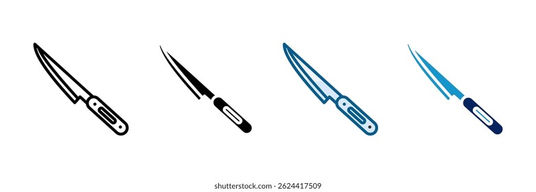 Knife Icon Set Multiple Style Collection