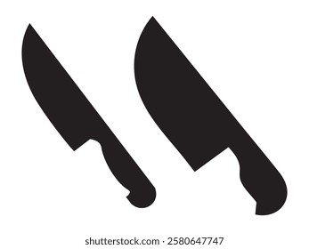 Knife icon Set knife silhouette. vector illustration