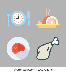 knife icon set. vector set about meat, steaks and restaurant icons set.