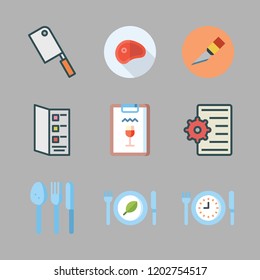 knife icon set. vector set about cutter, butcher, cutlery and menu icons set.