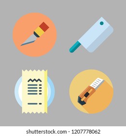 knife icon set. vector set about cutter, restaurant and cleaver icons set.