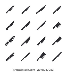 Knife icon set vector illustration