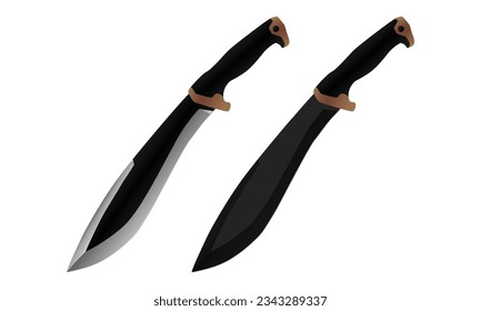 Messersymbol-Set - Vektorrealistische, unterschiedliche Küchenmesser, Nahaufnahme einzeln auf transparentem Hintergrund. Knife png. Küchengeräte png.