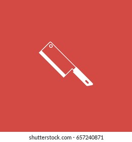 knife icon. sign design. red background