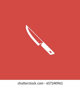 knife icon. sign design. red background