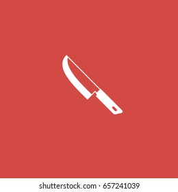 knife icon. sign design. red background