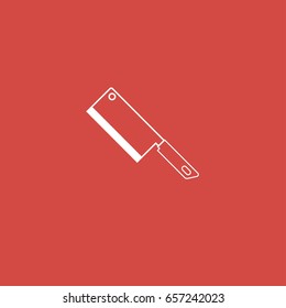 knife icon. sign design. red background