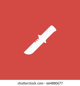 knife icon. sign design. red background