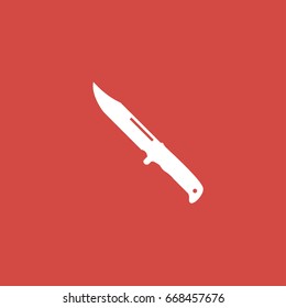 knife icon. sign design. red background