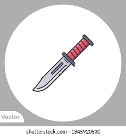 Knife icon sign vector,Symbol, logo illustration for web and mobile