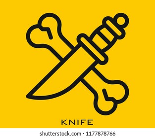 Knife icon signs