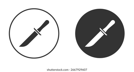 Messer Symbol Silhouette Symbol. Vektorgrafik einzeln