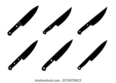 Knife Icon Silhouette Template Design