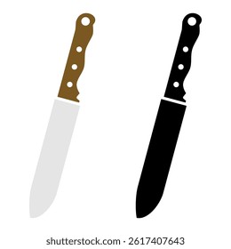 knife icon, simple flat style, illustration, logo sign symbol pictogram template, for ui or ux isolated on white for mobile app, editable