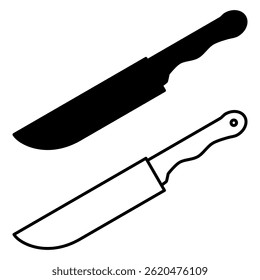 knife icon, simple flat style, illustration, logo sign symbol pictogram template, for ui or ux isolated on white for mobile app, editable