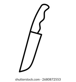 Icono de cuchillo, estilo plano simple, ilustración, Plantilla de pictograma de símbolo de logotipo, para UI o UX aislado en blanco para App móvil, editable