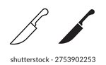 knife icon in a simple line art style. EPS10