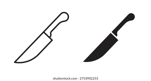 knife icon in a simple line art style. EPS10