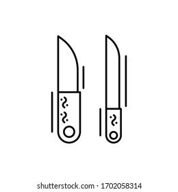 Knife icon. Simple line, outline vector elements of kitchen object for ui and ux, website or mobile application