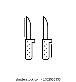 Knife icon. Simple line, outline vector elements of kitchen object for ui and ux, website or mobile application