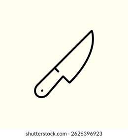 Knife icon. Simple knife sign. Kitchen knife. Cooking concept.. Silverware and utensils. Vector