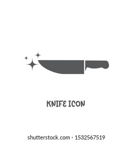 Knife icon simple silhouette flat style vector illustration on white background.