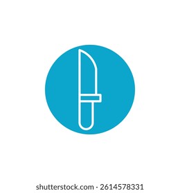 knife icon Simple thin line stroke vector