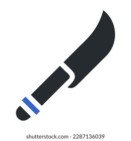 knife icon solid grey blue colour military illustration vector army element and symbol perfect. Icon sign from modern collection for web.