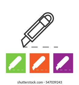 knife icon stock vector illustration flat design