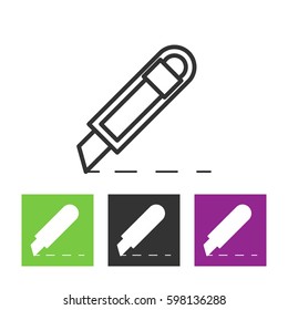 knife icon stock vector illustration flat design