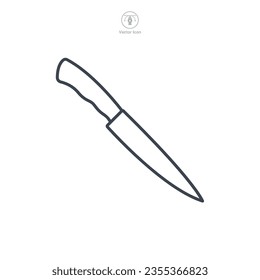 Símbolo de icono de Knife ilustración vectorial aislada en fondo blanco