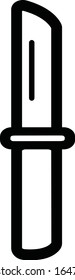 Símbolo de icono de cuchilla signo vectorial en fondo blanco
