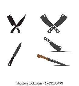 Messer-Symbol Vorlage Vektorgrafik-Design