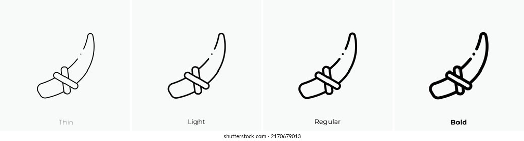 knife icon. Thin, Light Regular And Bold style design isolated on white background