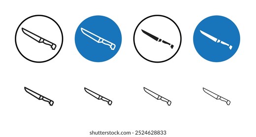 Knife icon Thin line art collection