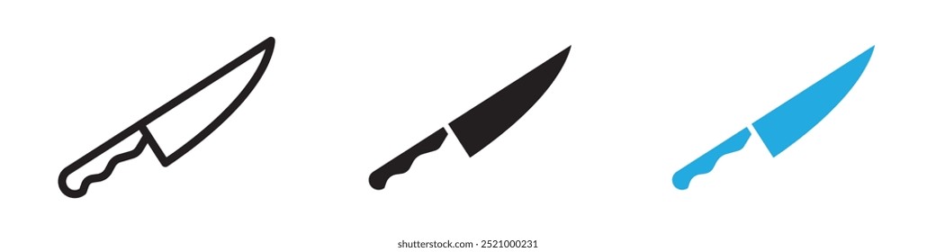 knife icon thin line illustration