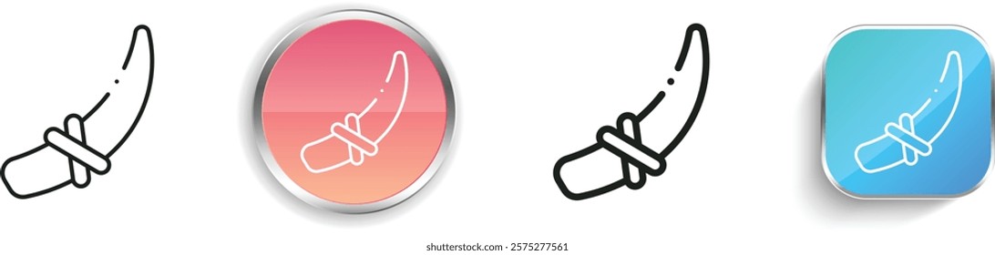 knife icon. Thin Linear, Regular and Button Style Design Isolated On White Background