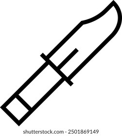 knife icon. Thin linear style design isolated on white background
