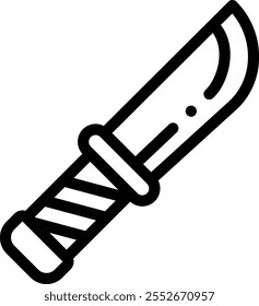knife icon. Thin Linear Style Design Isolated On White Background