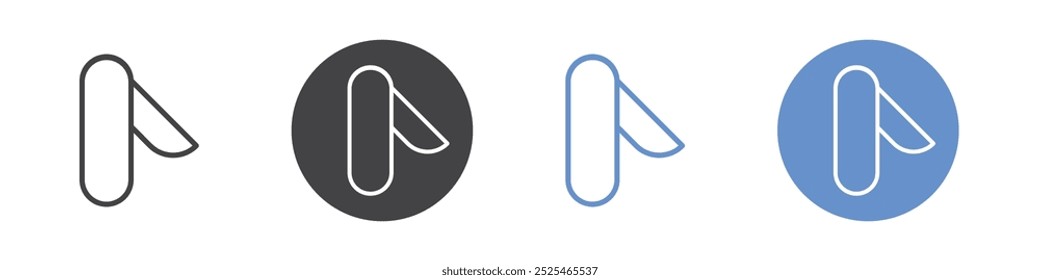 Knife icon Thin outline art symbol