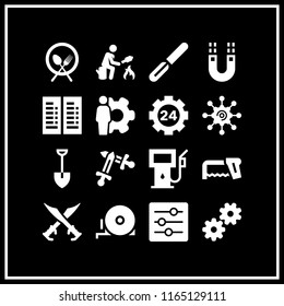knife icon. This set with menu, settings, swords and plate with fork and knife cross vector icons for mobile and web